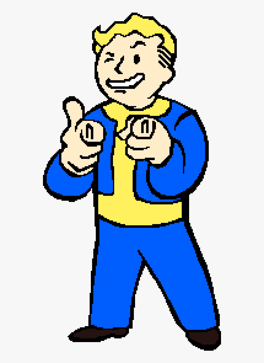 Transparent Vault Boy Png - Fallout Vault Boy Finger Guns, Png Download, Free Download