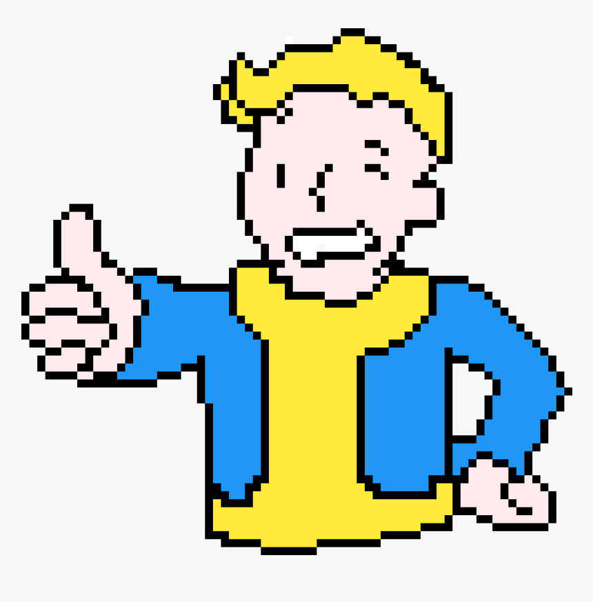 Fallout Vault Boy Pixel Art, HD Png Download, Free Download