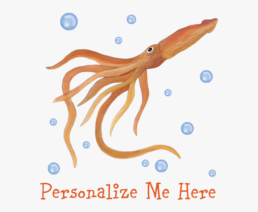 Personalized Squid Rectangular Canvas Pillow - Octopus, HD Png Download, Free Download