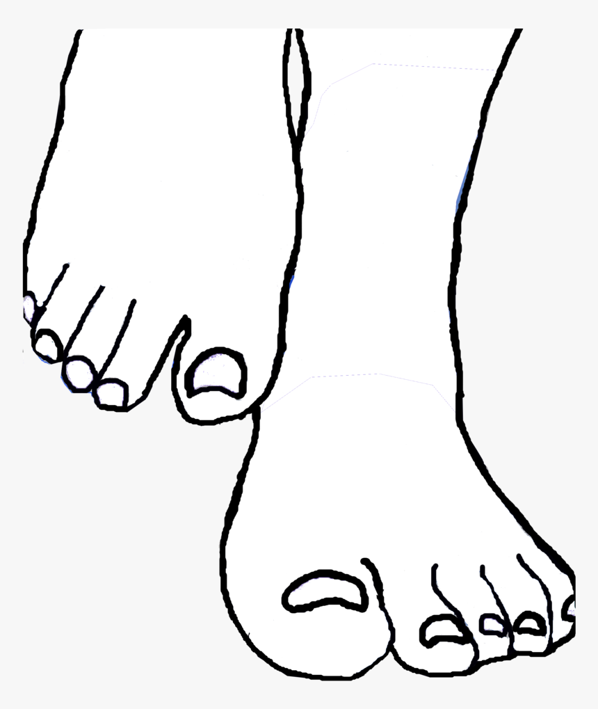 Clip Art Drawn Feet - Toes Clipart Black And White, HD Png Download ...