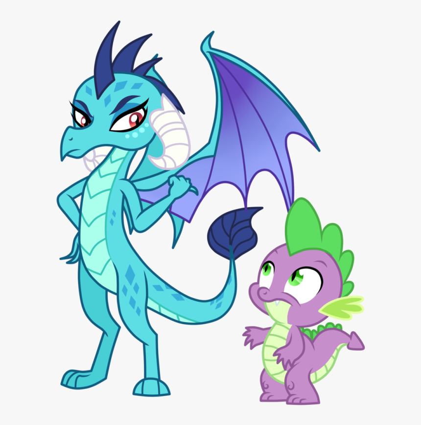 Pin Dragon Clipart Transparent Background - My Little Pony Ember And Spike, HD Png Download, Free Download