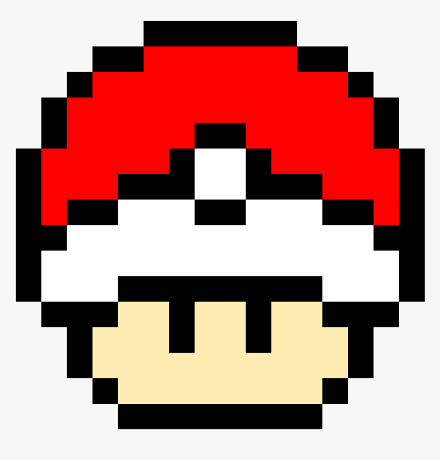Mario Mushroom Pixel Art HD Png Download Kindpng