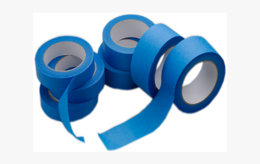 Painting Protection Used Blue Masking Tape - Tape Used In Painting, HD Png Download, Free Download