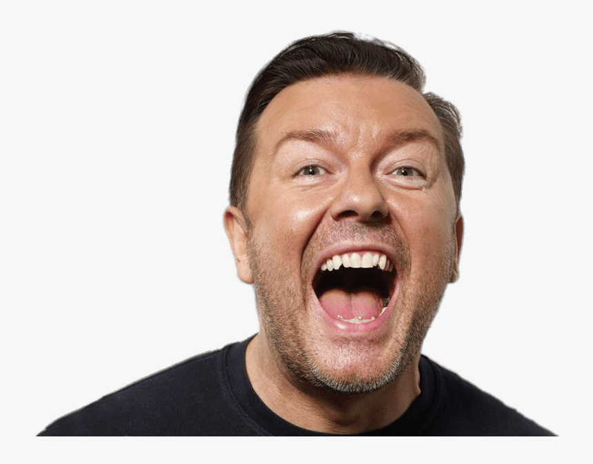 Ricky Gervais Laughing Out Loud - Ricky Gervais, HD Png Download, Free Download