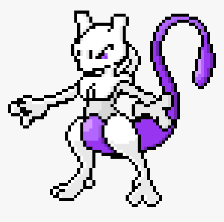 Mewtwo Pixel Art, HD Png Download, Free Download