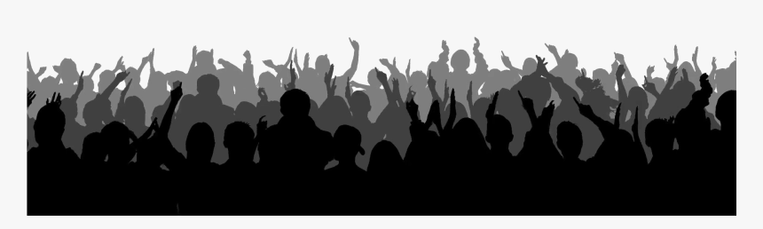 Transparent Crowd Of People Png - Silhouette Transparent Background Crowd, Png Download, Free Download