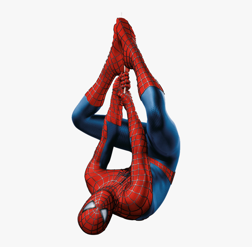 Spiderman Hanging Upside Down, HD Png Download - kindpng