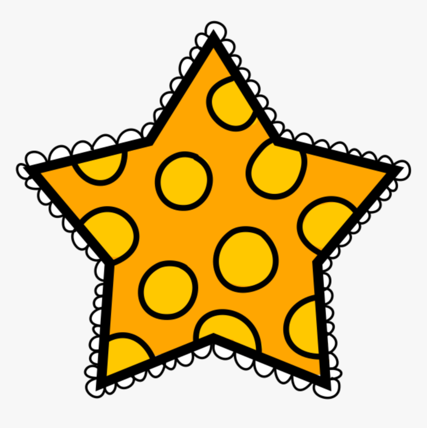 Orange Polka Dot Star Clipart , Png Download - Polka Dot Star Clipart, Transparent Png, Free Download