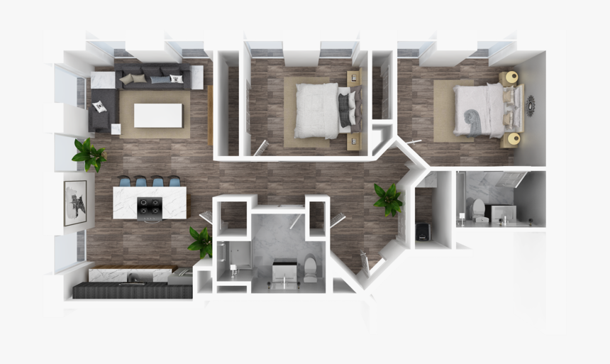 S124 Typica Unit Type 1 Plans Scene - Floor Plan, HD Png Download, Free Download