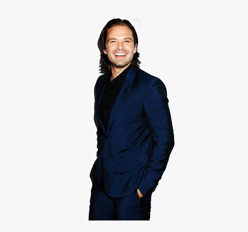 Sebastian Stan Red Carpet Long Hair - Sebastian Stan Blue Suit, HD Png Download, Free Download