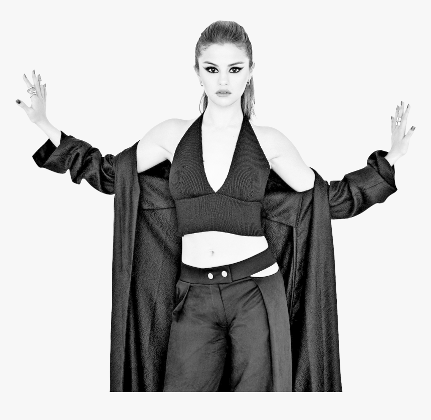 Selena Gomez Black And White - Selena Gomez Kevin Hart, HD Png Download, Free Download