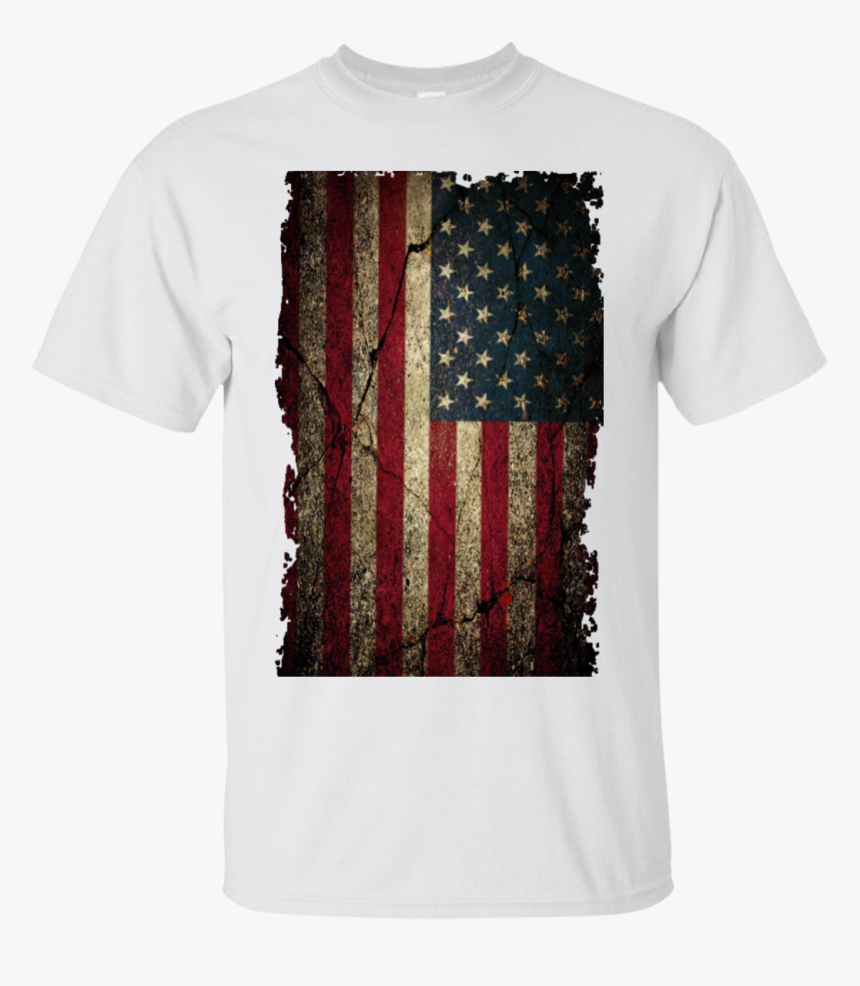 American Flag Ripped Grunge Gildan Ultra Cotton T-shirt, HD Png Download, Free Download