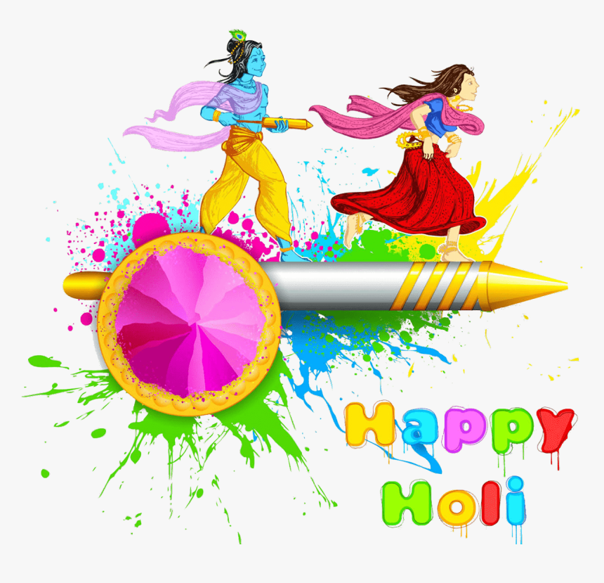 Krishna Playing Holi, HD Png Download, Free Download