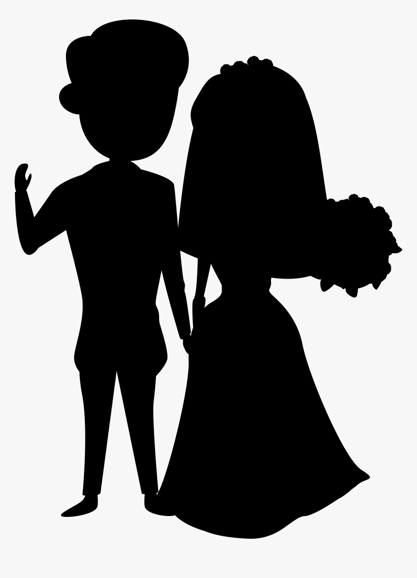 Wedding Couple Silhouette Clip Art, HD Png Download, Free Download