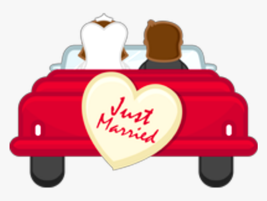 Ftestickers Car Couple Love Wedding Justmarried Clipart - Honeymoon Png, Transparent Png, Free Download