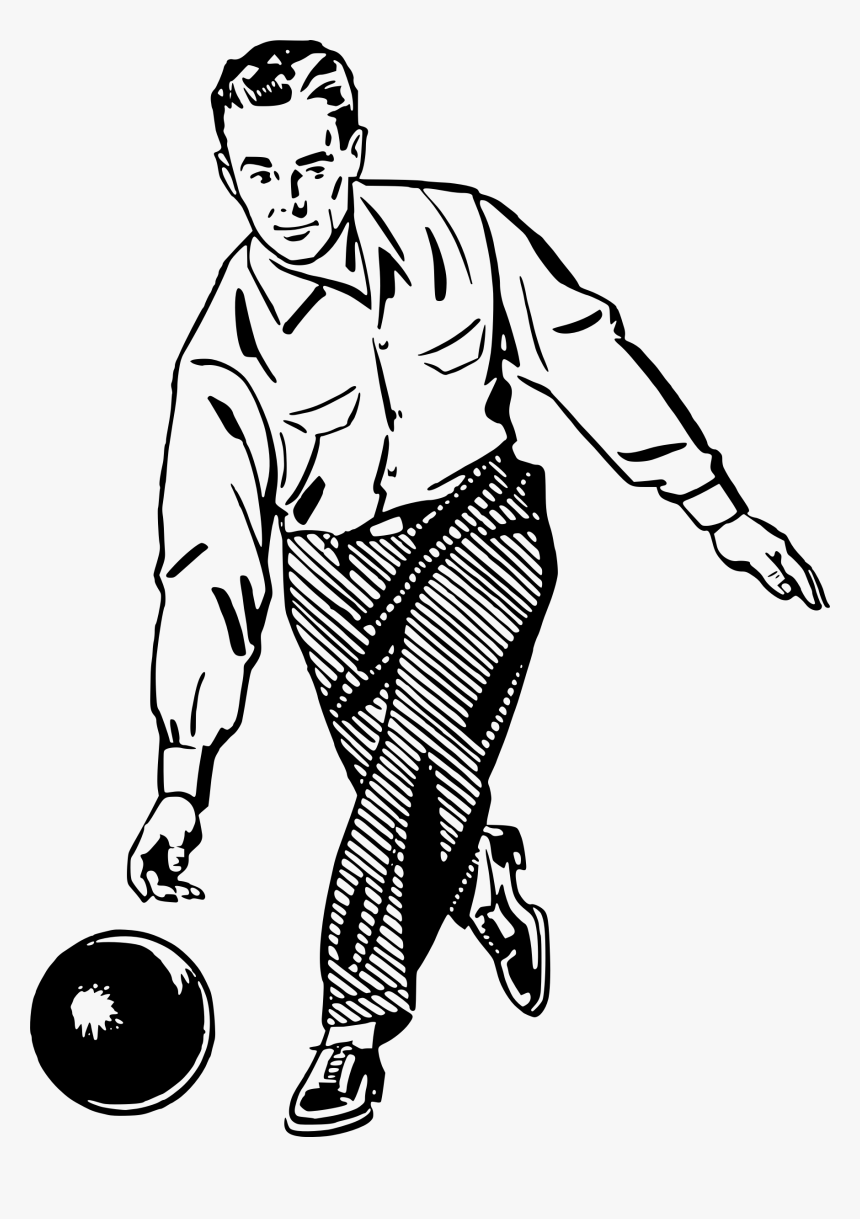 Bowling Man Clip Arts - Man Bowling Clipart, HD Png Download, Free Download