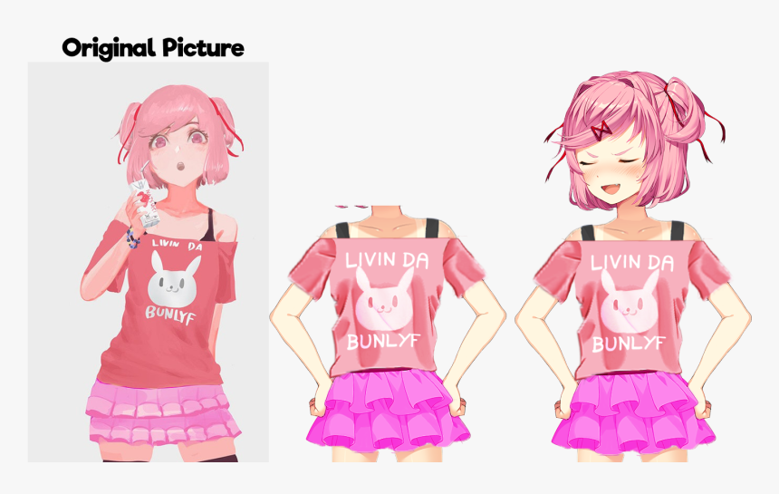 I Loved This Picture Of Natsuki, That I Have To Make - Cartoon, HD Png Download, Free Download