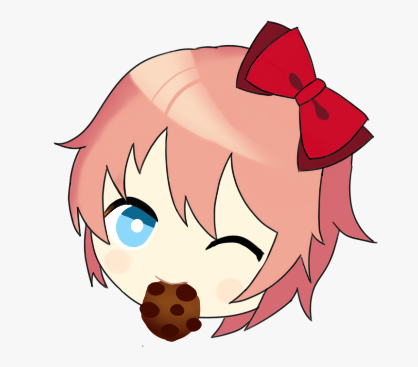 Sayori Chibi With A Cookie Ddlc Png Sayori Chibi Natsuki - Sayori Doki Doki Chibi, Transparent Png, Free Download