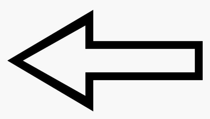 Left Arrow Svg Png - Outline Picture Of Arrow, Transparent Png, Free Download