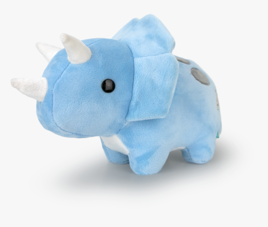 blue triceratops stuffed animal