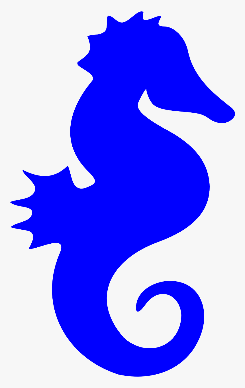 Blue Sea Horse Clip Art, HD Png Download, Free Download