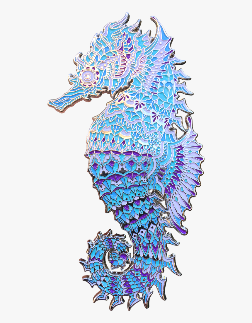 Crystal Seahorse Pin - Illustration, HD Png Download, Free Download