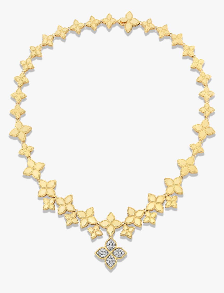 Roberto Coin Princess Gold Or Diamond Drop Link Necklace, HD Png Download, Free Download