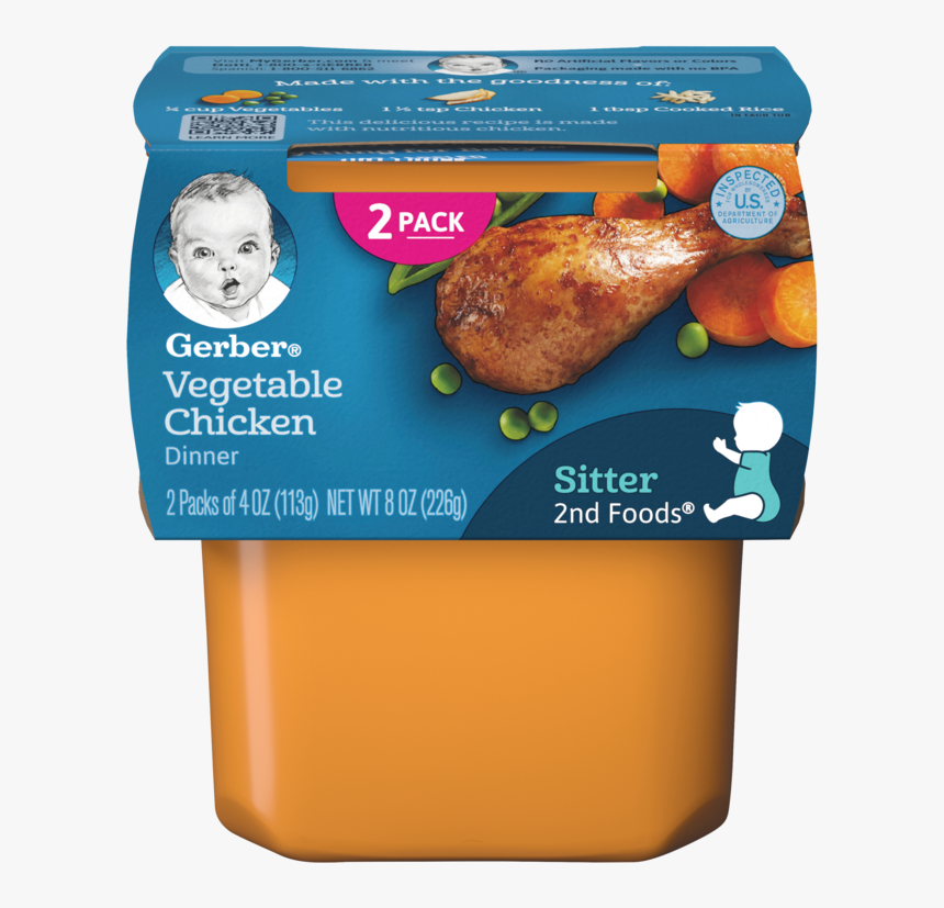 2nd Foods Vegetable Chicken Dinner - Gerber Baby Food, HD Png Download, Free Download