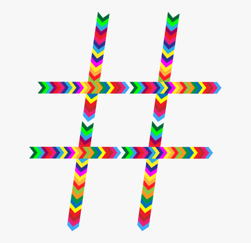 Rope,line,symmetry - Colourful Hashtag With Clear Background, HD Png Download, Free Download