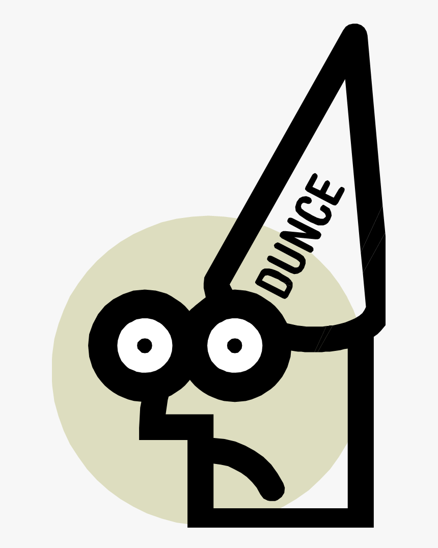 Dunce Hat Computer Clip Art - Dunce Clipart, HD Png Download, Free Download