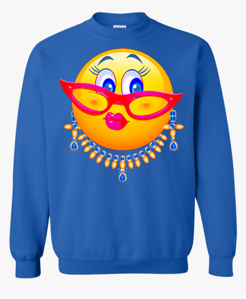 Lady Bling Face Emoji Costume - Sweatshirt, HD Png Download, Free Download