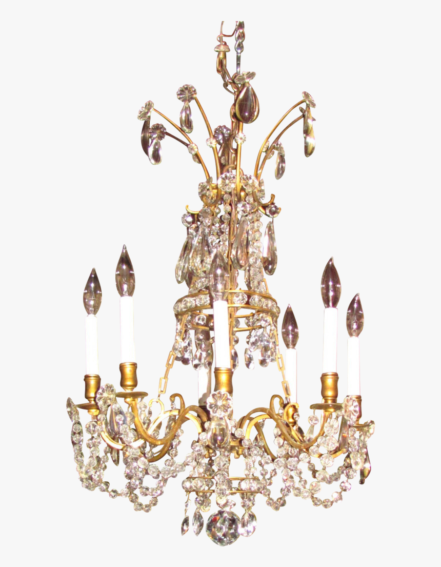 Antique Victorian 8 Light Crystal Chandelier Circa - Chandelier, HD Png Download, Free Download