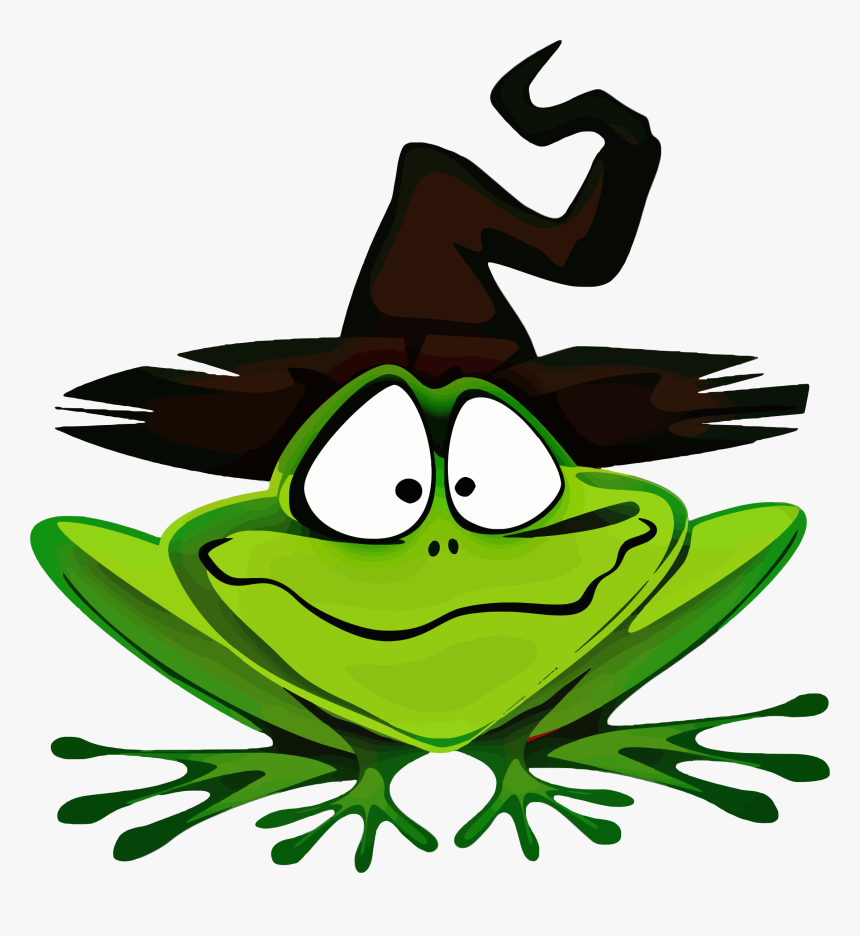 Frog Wearing Witch"s Hat Clip Arts - Halloween Frogs, HD Png Download, Free Download