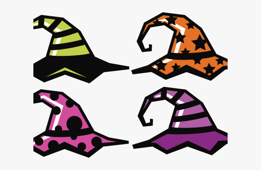 Witch Hat Clipart Large - Halloween Hats Clip Art, HD Png Download, Free Download