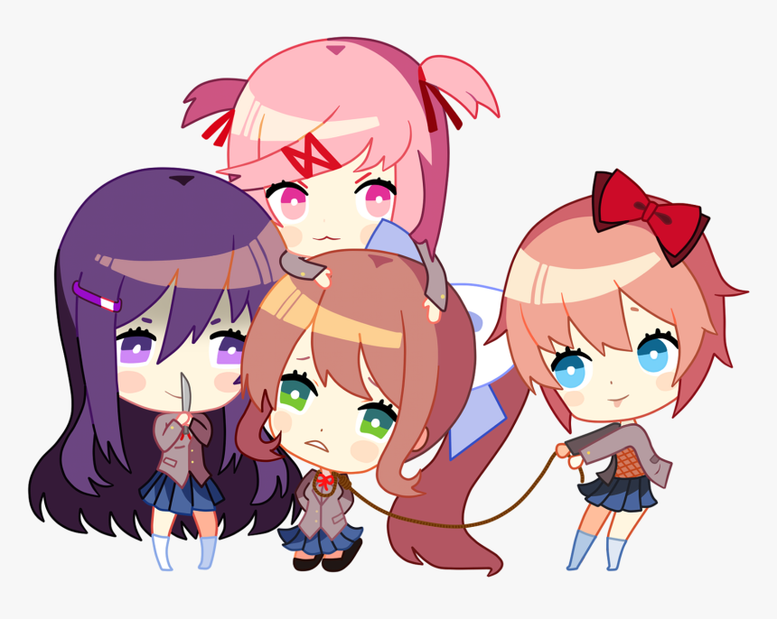 Doki Doki Literature Club Happy Thoughts Png - Doki Doki Literature Club Chibi, Transparent Png, Free Download