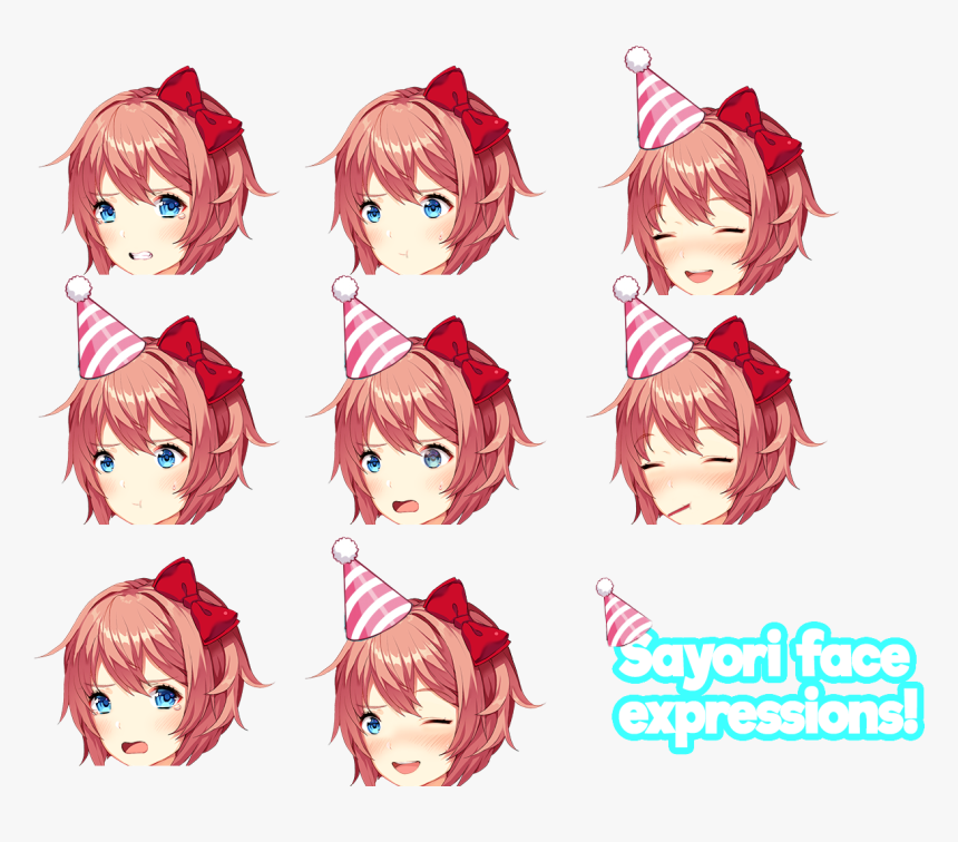 Sayori Head Sprites Transparent , Png Download - Ddlc Sayori Head Transparent, Png Download, Free Download