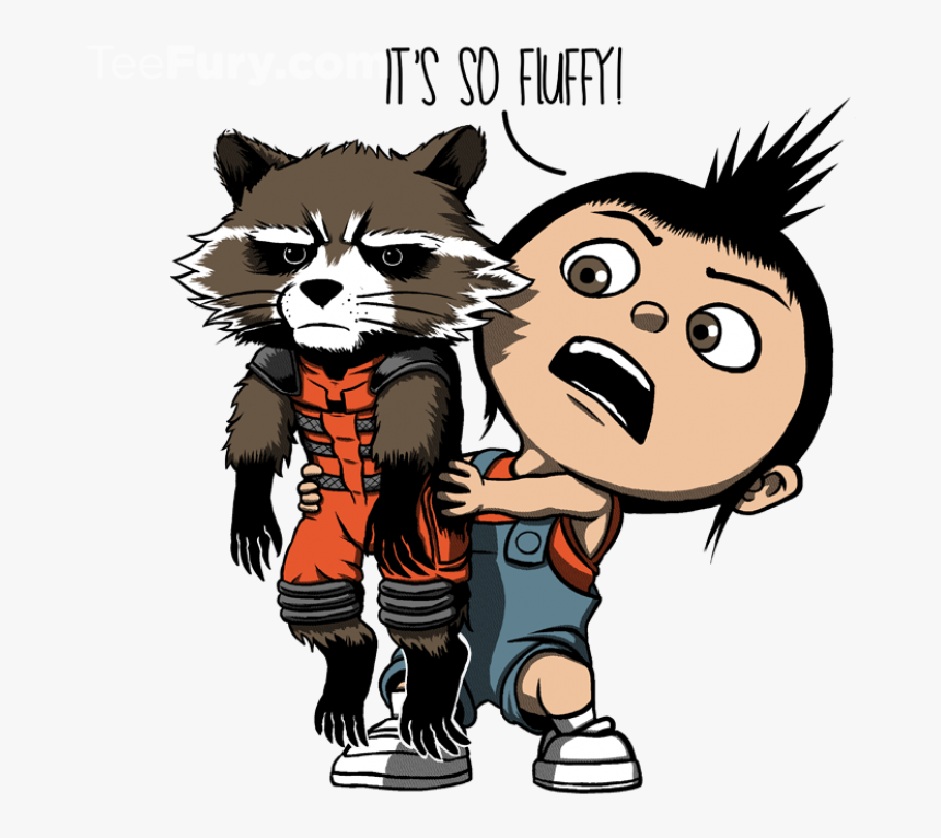 Fluffy Lil Guardian By Looneycartoony Found On Teefury - Guardians Of The Galaxy Funny Comics, HD Png Download, Free Download