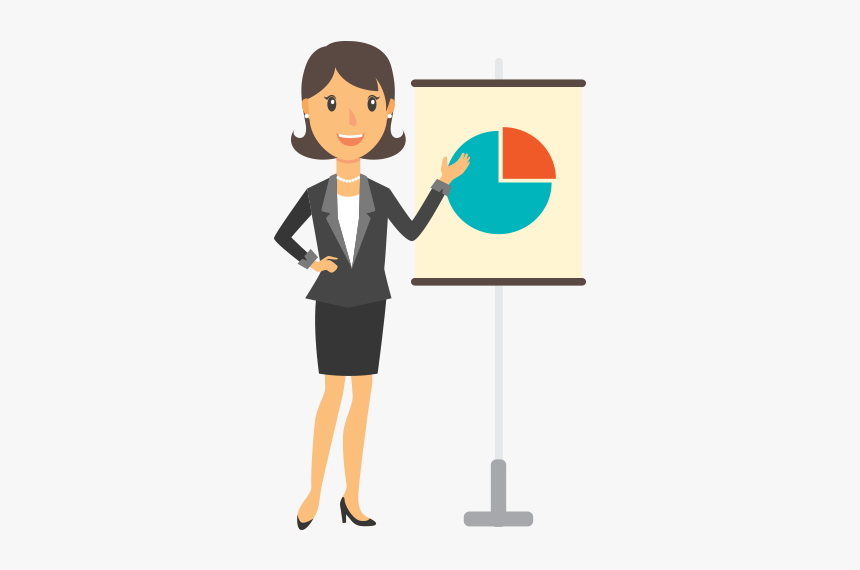 Woman Employee Presentation Png Image - Woman Presenting Png, Transparent Png, Free Download