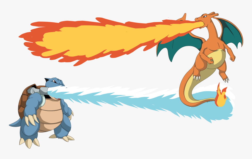 Blastoise Vs Charizard Commission - Drawing Of Blastoise, HD Png Download, Free Download