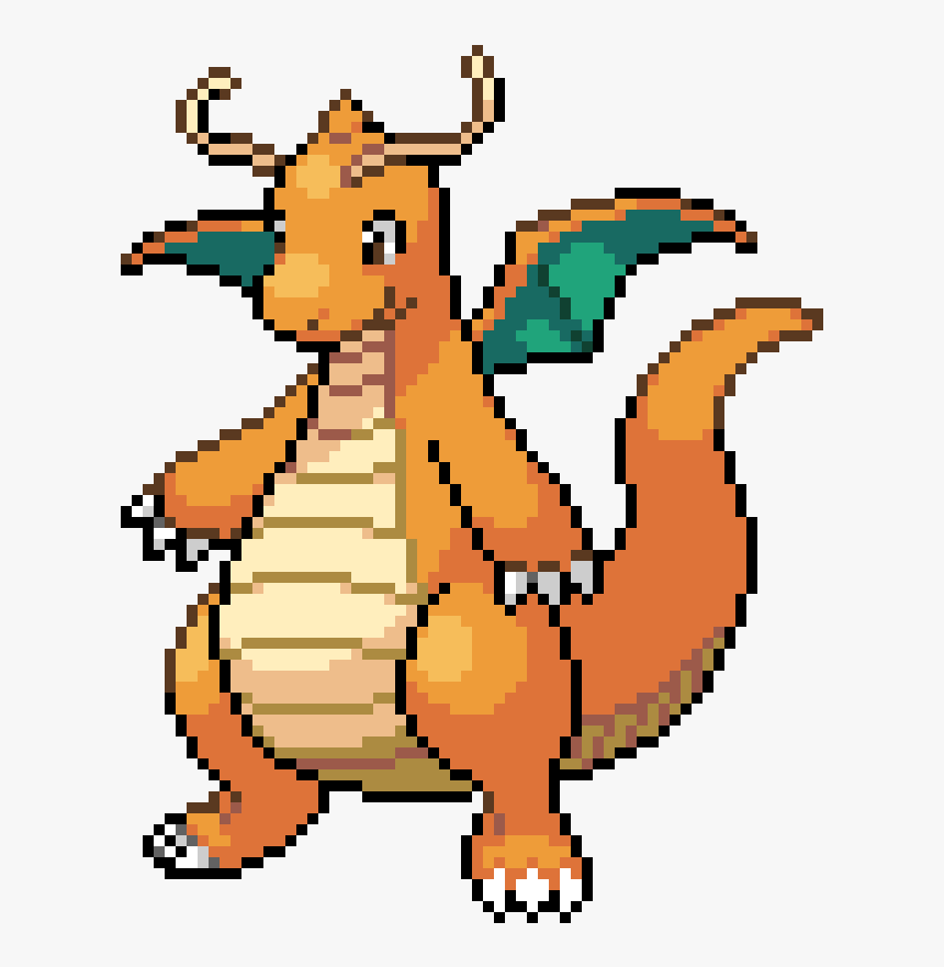 Transparent Dragonite Png - Dragonite Pixel Art Minecraft, Png Download, Free Download