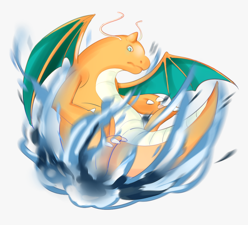 Dragonite Used Dragon Rush By Nyan Lai - Illustration, HD Png Download, Free Download