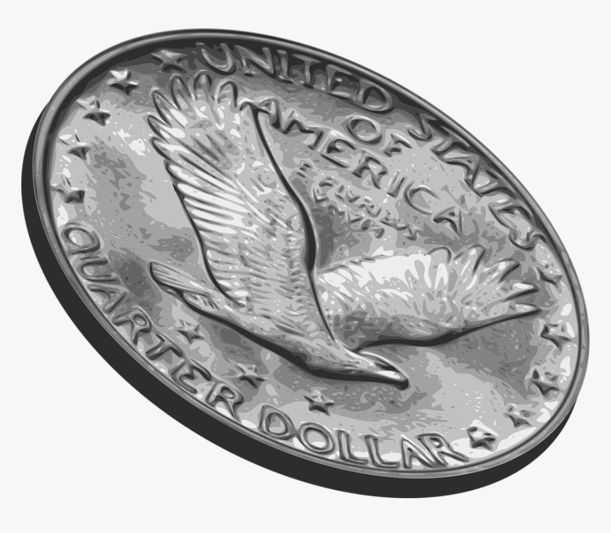 Quarter, Coin Flip, Flip, Chance, Money, Gamble - Quarter Flip Transparent, HD Png Download, Free Download