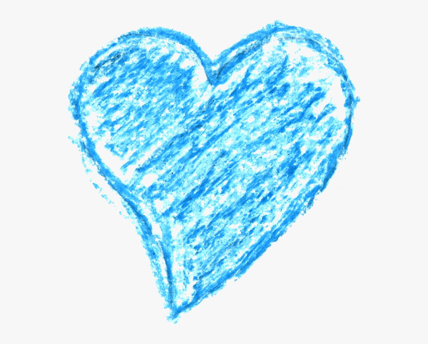 Blue Drawing Heart - Heart Blue Png, Transparent Png, Free Download