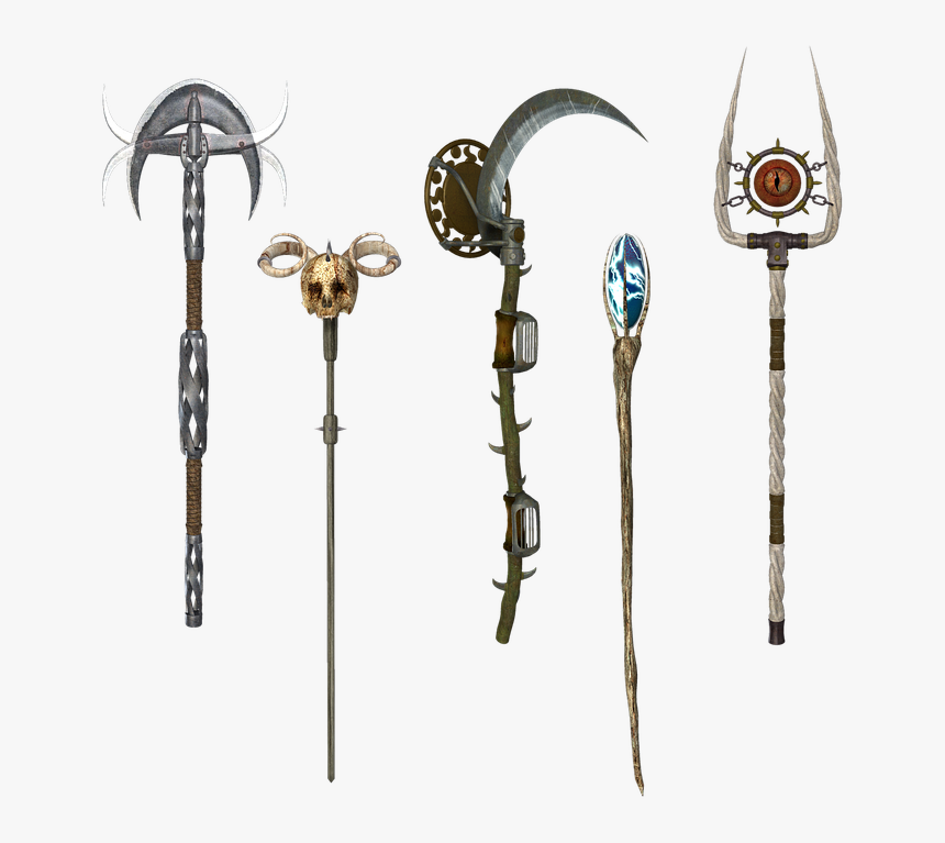 Scepter, Staff, Stave, Wand, Par, Cane, Magic, Magical - Scepter Vs Staff, HD Png Download, Free Download