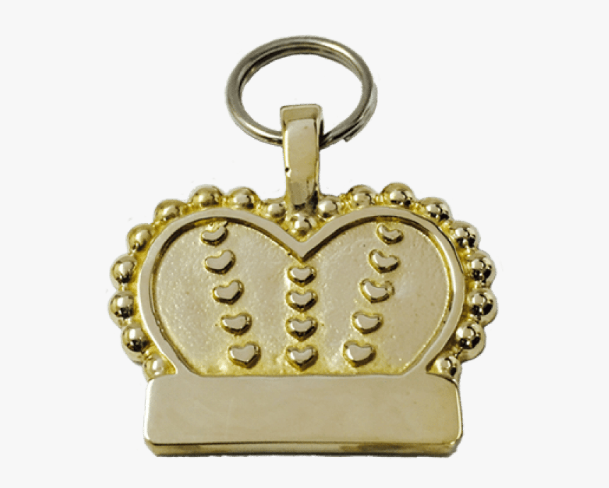 Medium Bronze Crown & Heart Tag - Keychain, HD Png Download, Free Download