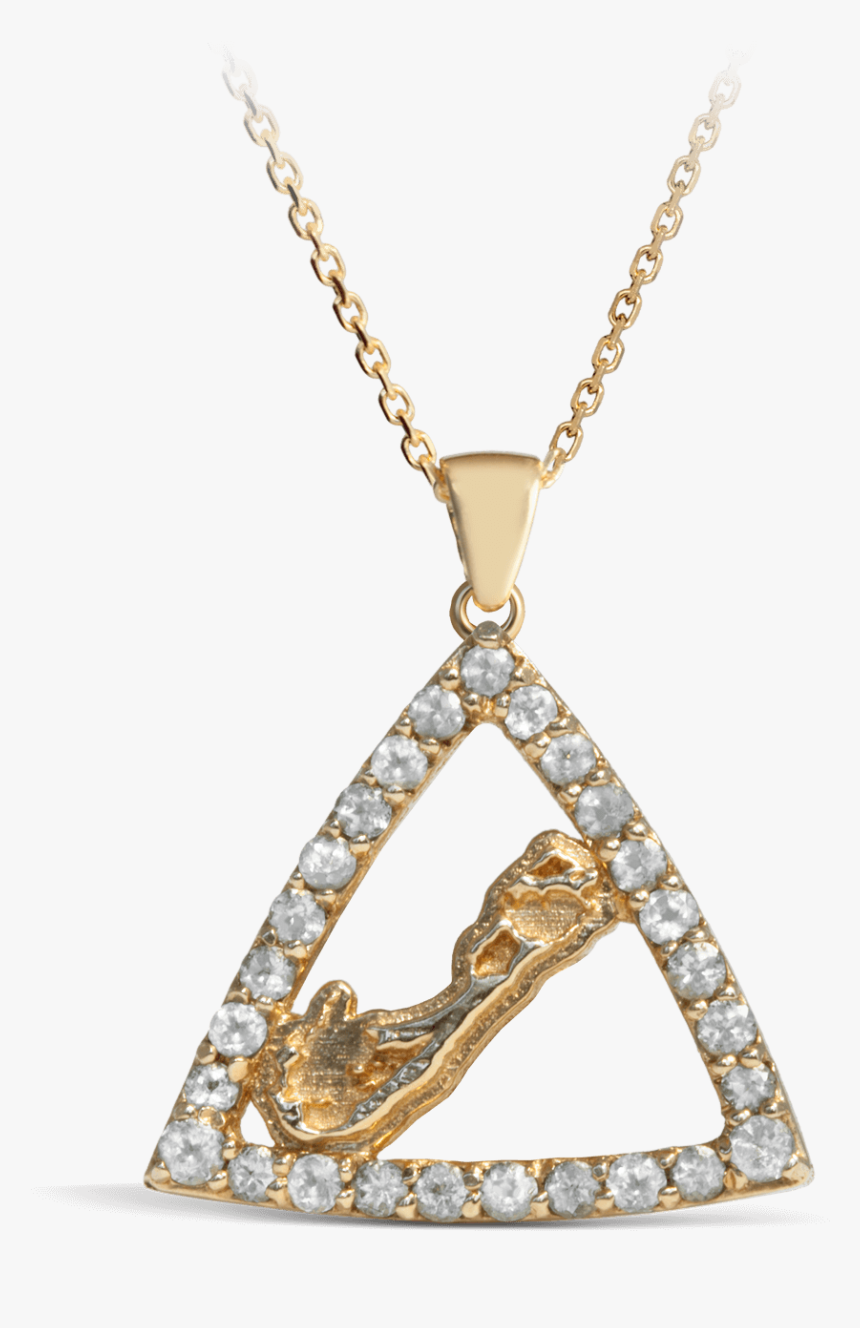 Bermuda Map With Diamonds Pendant Yellow Gold - Necklace, HD Png Download, Free Download