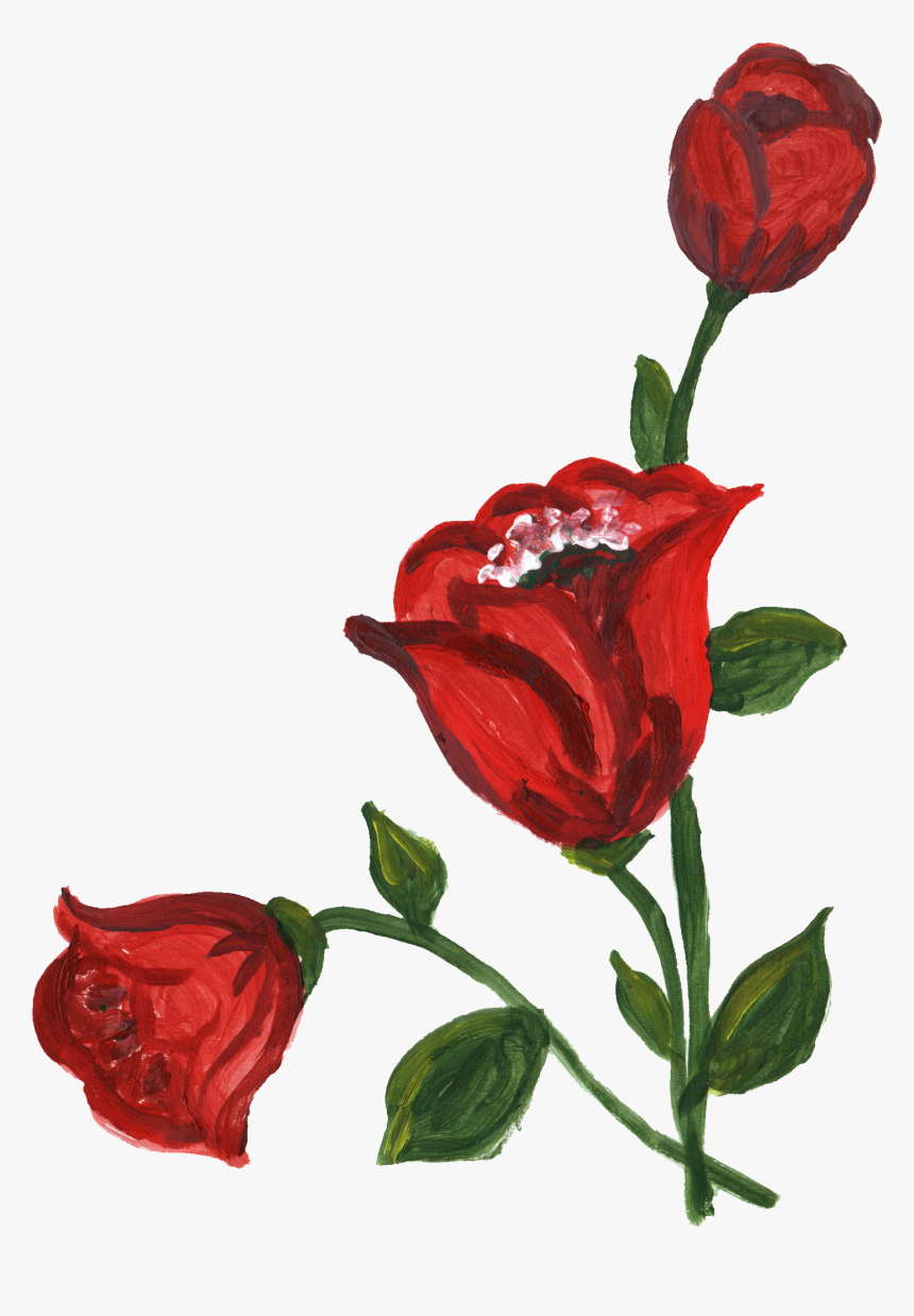 Corner Red Transparent Roses Png, Png Download, Free Download