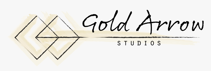 Gold Arrow Studios Logo Gold Arrow Studios Etsy Banner - Calligraphy, HD Png Download, Free Download