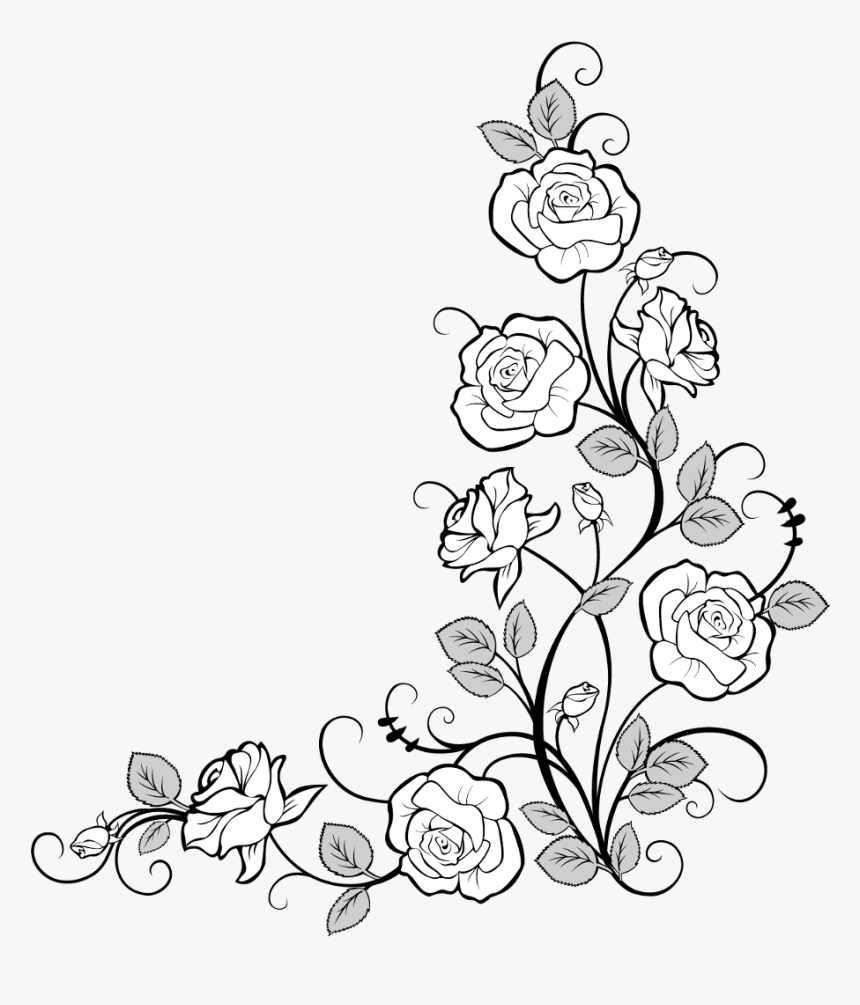 Free Free 289 Svg Corner Flower Border Design Drawing SVG PNG EPS DXF File