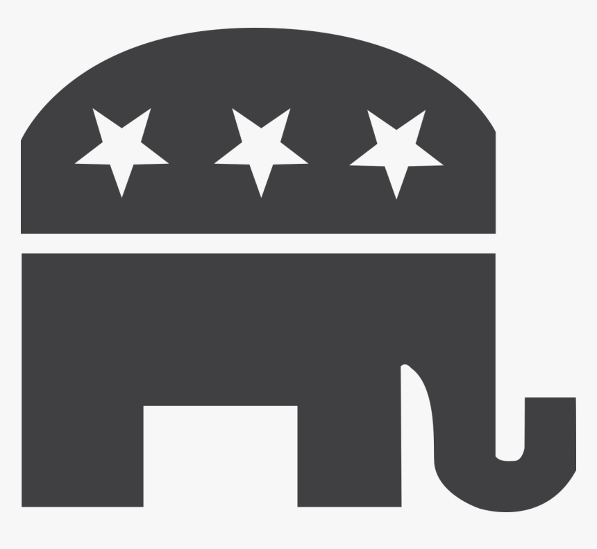 Conservatives, Elephant, Gop, Right Wing - Republican Logo Black And White, HD Png Download, Free Download